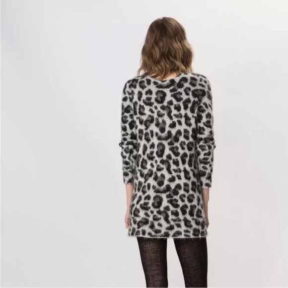 Maje Knitted Leopard Print Sweater Dress - Picture 2 of 6